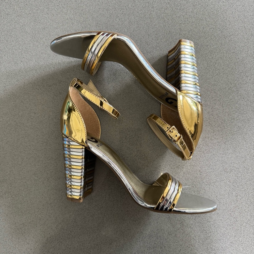 Guess Silver and Gold Heels - Picture 3 of 9